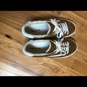 Madewell Sidewalk low top sneakers suede Sherpa